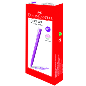 Faber Castell Gel Pen RX Gel Colour 0.7 Lilac x10