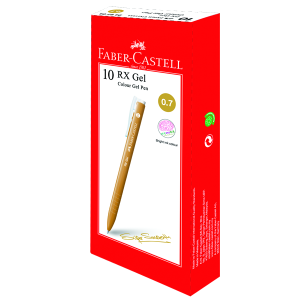 Faber Castell Gel Pen RX Gel Colour 0.7 Gold x10
