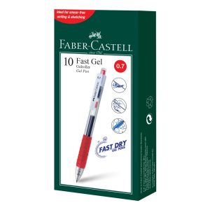 Faber Castell Fast Gel 0.7 - Box of 10 pcs - Red