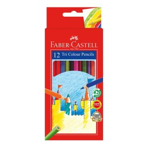Faber Castell Tri Colour Pencils FSC - Cardboard Box - 12 Long