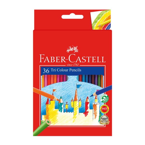 Tri Color Box Faber Castell Tri Colour Pencils FSC – Cardboard Box – 36 Long – EIDSB B2B