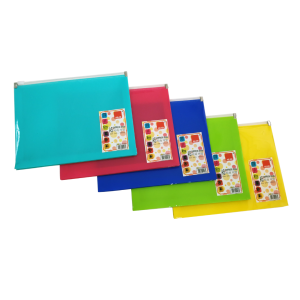 AKAR Fluorescent Colour Zipper Bag A5 Size