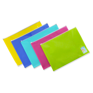 AKAR Fluorescent Colour Zipper Bag A3 Size