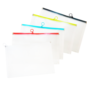 AKAR Transparent Zipper File A4 Size