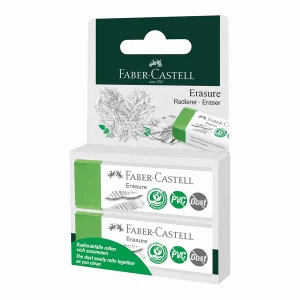 Faber Castell Erasure PVC-Free & Dust-Free Eraser - Size 20, Pack of 2